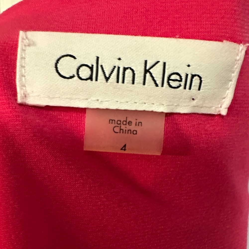 Calvin Klein Vibrant Pink Long Sleeve Dress - Picture 2 of 3
